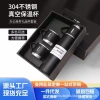 Cross-border 304 cup three-lid dual-user outer stainless steel vacuum insulated cup large-capacity portable water cup, all steel Specification image